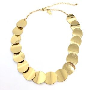 KATE SPADE GOLD TONE COINS NECKLACE COLLAR SHINY